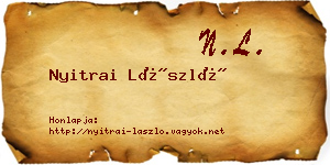 Nyitrai László névjegykártya