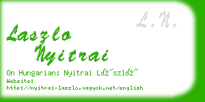 laszlo nyitrai business card
